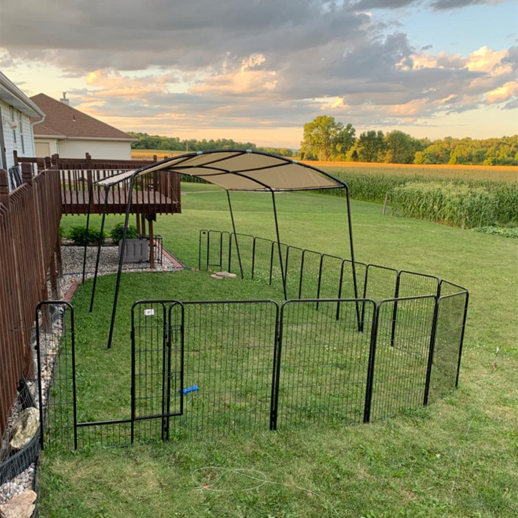 Portable dog fence for large clearance dogs